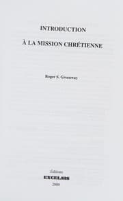 Tapa de Introduction à la mission chrétienne