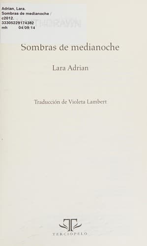 Tapa de Sombras de medianoche