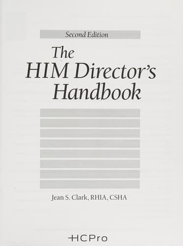 Tapa de The HIM director's handbook