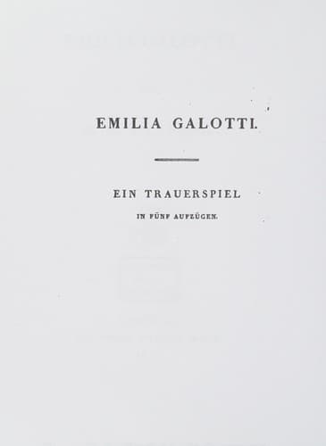 Tapa de Emilia Galotti