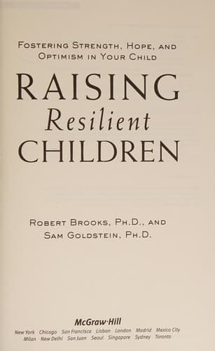 Tapa de Raising resilient children