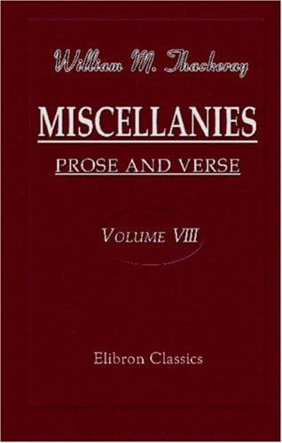 Tapa de Miscellanies: Prose and Verse
