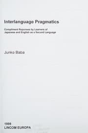 Tapa de Interlanguage pragmatics