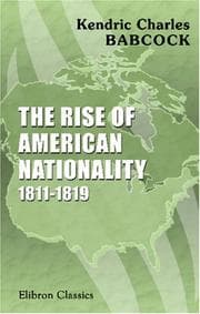 Tapa de The rise of American nationality, 1811-1819