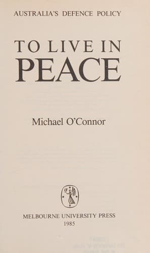 Tapa de To live in peace