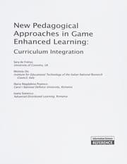Tapa de New pedagogical approaches in game enhanced learning