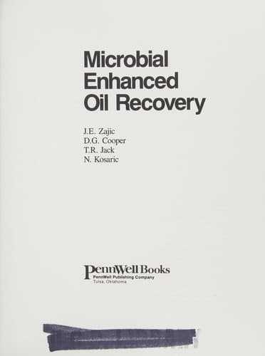 Tapa de Microbial enhanced oil recovery