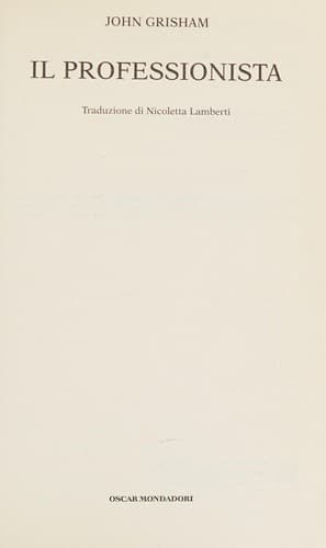 Tapa de Il professionista