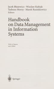 Tapa de Handbook on data management in information systems