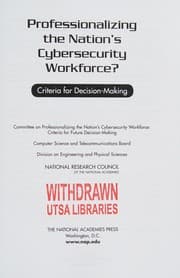 Tapa de Professionalizing the Nation's Cybersecurity Workforce?
