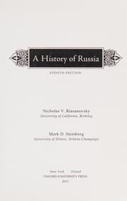 Tapa de A history of Russia