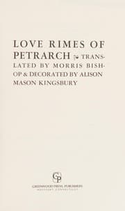 Tapa de Love rimes of Petrarch