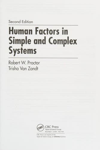 Tapa de Human factors in simple and complex systems