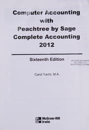 Tapa de Computer accounting with Peachtree by Sage Complete Accounting 2012