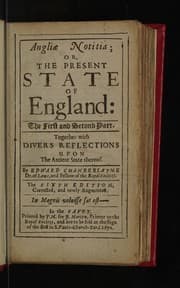 Tapa de Angliae notitia; or, The present state of England: the first and second part