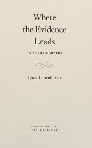 Tapa de Where the evidence leads