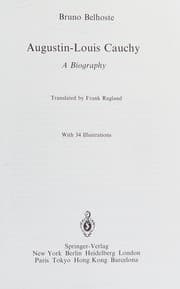 Tapa de Augustin-Louis Cauchy