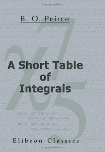 Tapa de A Short Table of Integrals