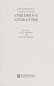 Tapa de The Cambridge companion to children's literature