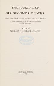 Tapa de The journal of Sir Simonds D'Ewes