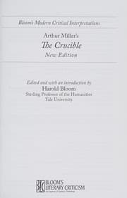 Tapa de The Crucible- Arther Miller (Modern Critical Interpretations)