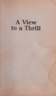 Tapa de View to a Thrill