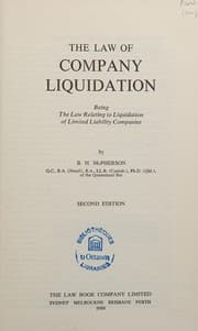 Tapa de The law of company liquidation being the law relating to liquidation of limited liability companies
