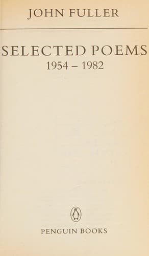 Tapa de Selected poems 1954-1982
