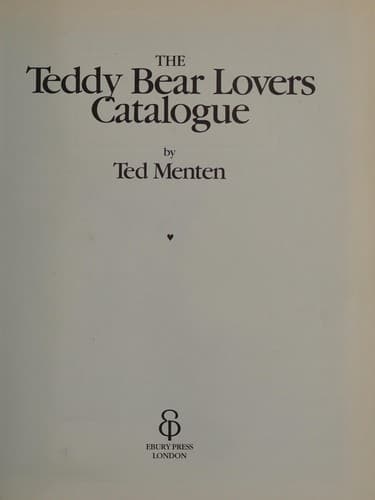 Tapa de The teddy bear lovers catalogue