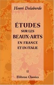 Tapa de Études sur les beaux-arts en France et en Italie