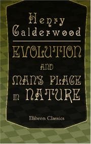 Tapa de Evolution and Man's Place in Nature