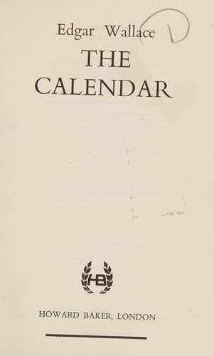 Tapa de The calendar