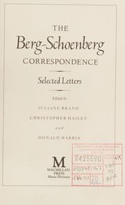 Tapa de The Berg-Schoenberg correspondence