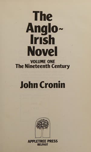 Tapa de The Anglo-Irish novel
