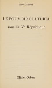 Tapa de Le pouvoir culturel sous la Ve République