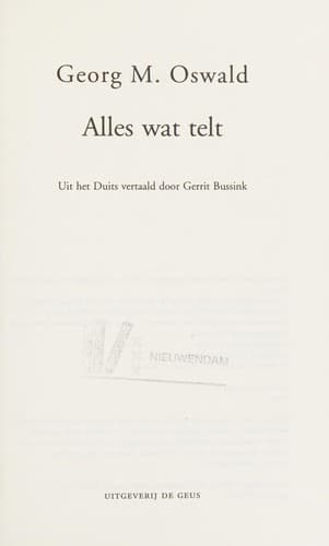 Tapa de Alles wat telt