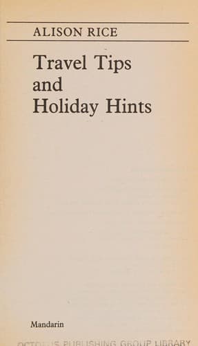 Tapa de Travel Tips and Holiday Hints