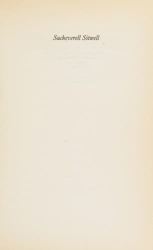 Tapa de Sacheverell Sitwell