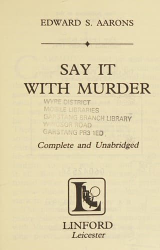 Tapa de Say it with murder