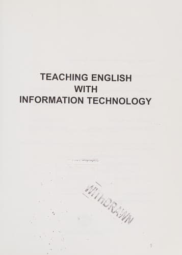 Tapa de Teaching English with Information Technology