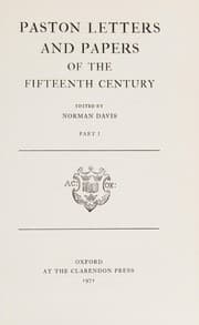 Tapa de Paston letters and papers of the fifteenth century