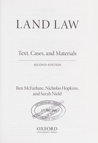 Tapa de Land law