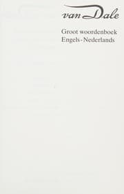 Tapa de Van Dale groot woordenboek Engels-Nederlands