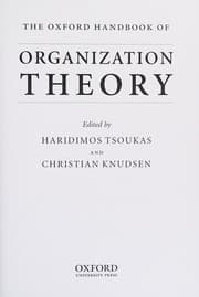Tapa de The Oxford handbook of organization theory