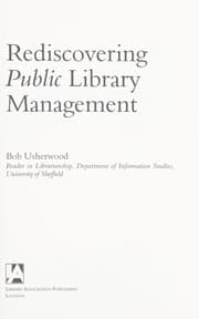 Tapa de Rediscovering Public Library Management