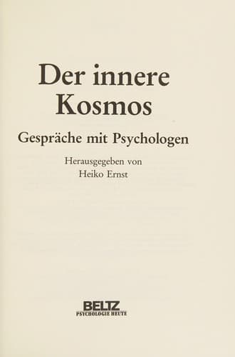 Tapa de Der Innere Kosmos