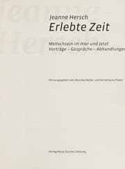Tapa de Erlebte Zeit