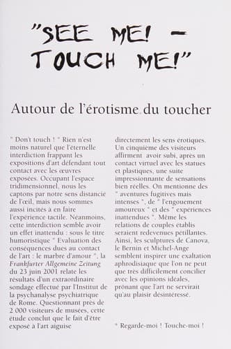 Tapa de "See me! Touch me!"