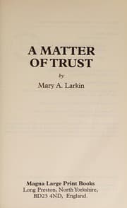 Tapa de A Matter of Trust