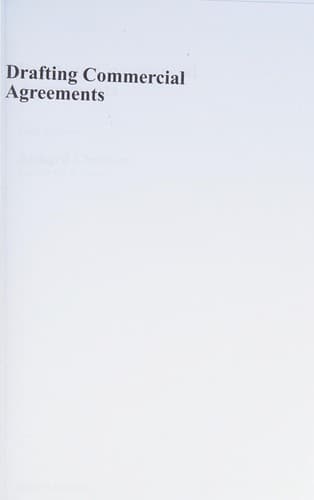 Tapa de Drafting commercial agreements
